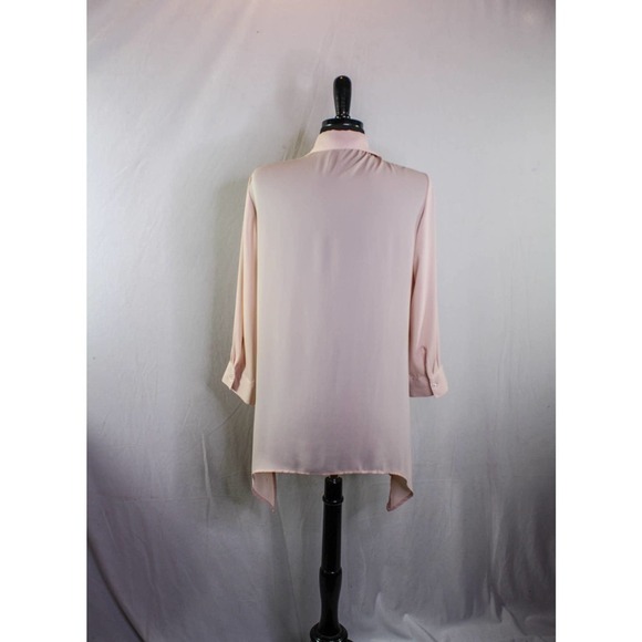 Mesmerize Blouse Top Button Up Long Pink Size M - Picture 4 of 5